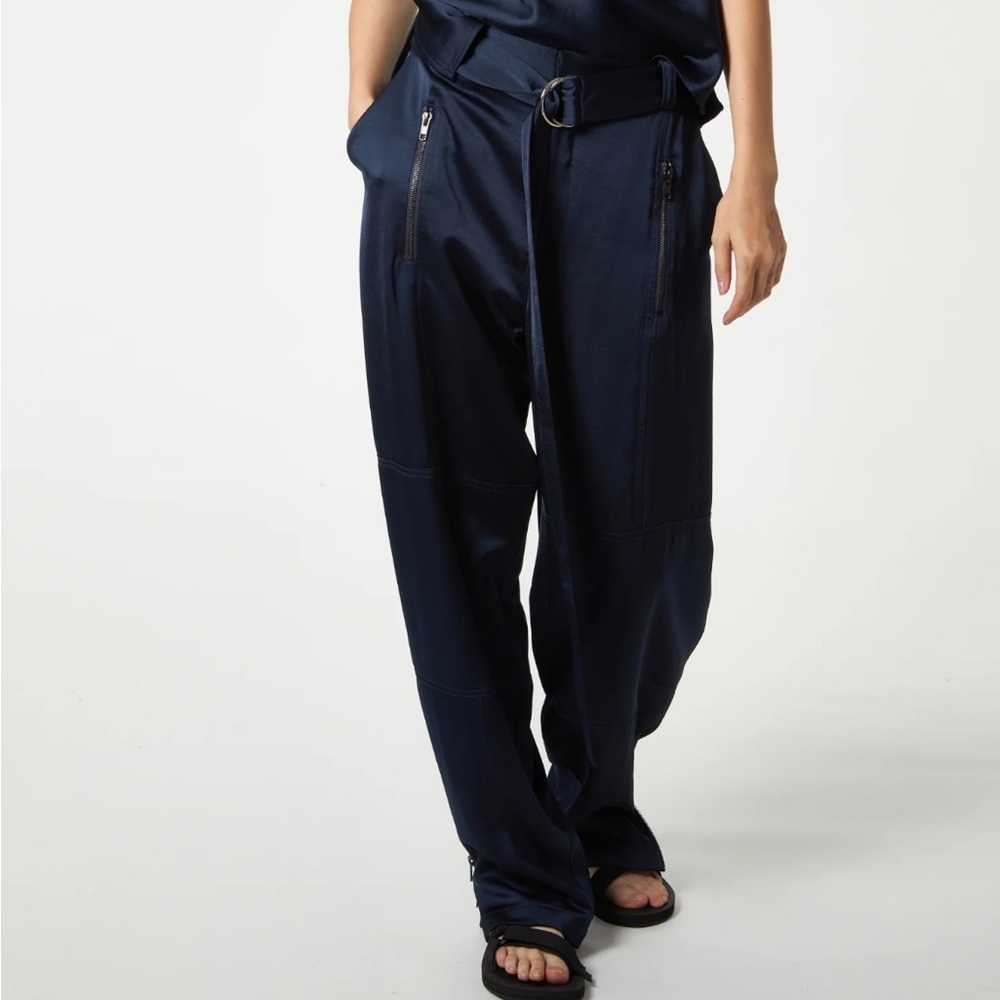 Saintart Courtney Mid Rise Charmeuse Pant